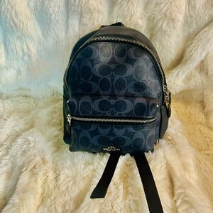 Coach : Black and grey Patterned Backpack